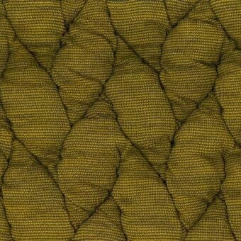Big Braid woven textile, honey walnut color, repeating diamond pattern with quilted, rounded cord construction; Moroso A5214–1471 W.